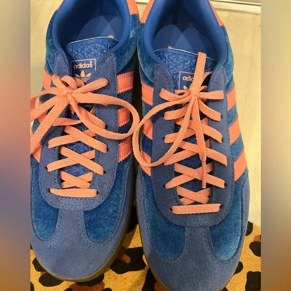 Adidas Gazelle Indoor Women's Shoes - Blue and Pink - Picture 5 of 8